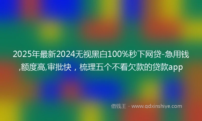 2025年最新2024无视黑白100%秒下网贷-急用钱,额度高,审批快，梳理五个不看欠款的贷款app