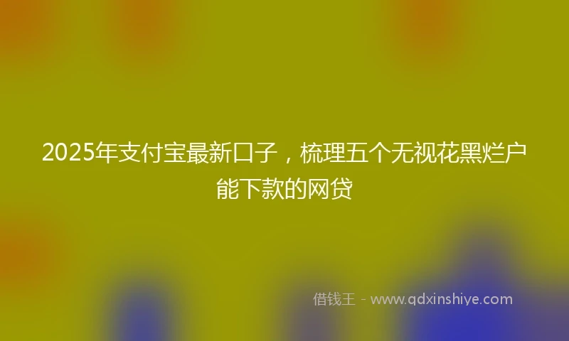 2025年支付宝最新口子，梳理五个无视花黑烂户能下款的网贷