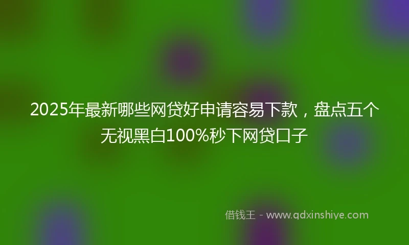 2025年最新哪些网贷好申请容易下款，盘点五个无视黑白100%秒下网贷口子