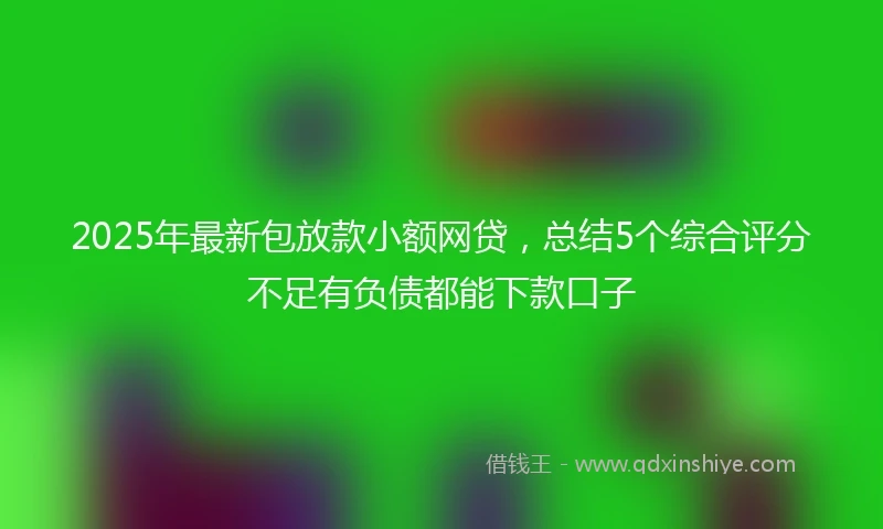 2025年最新包放款小额网贷，总结5个综合评分不足有负债都能下款口子