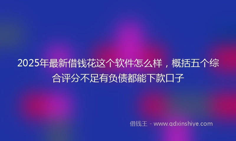 2025年最新借钱花这个软件怎么样，概括五个综合评分不足有负债都能下款口子