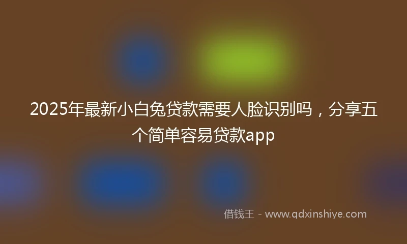 2025年最新小白兔贷款需要人脸识别吗，分享五个简单容易贷款app