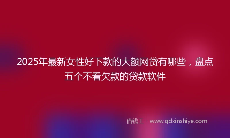 2025年最新女性好下款的大额网贷有哪些，盘点五个不看欠款的贷款软件