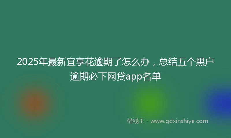 2025年最新宜享花逾期了怎么办，总结五个黑户逾期必下网贷app名单
