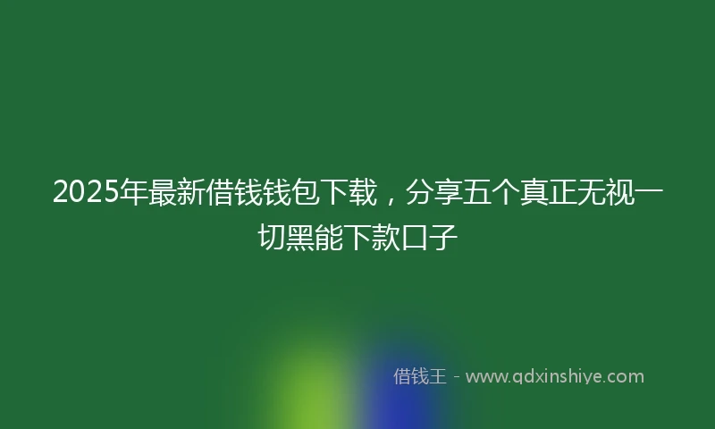 2025年最新借钱钱包下载，分享五个真正无视一切黑能下款口子