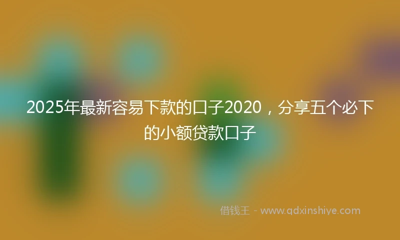 2025年最新容易下款的口子2020，分享五个必下的小额贷款口子