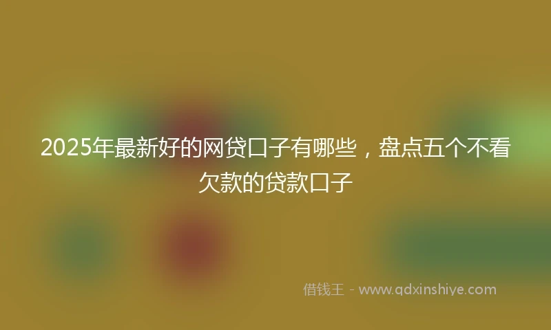 2025年最新好的网贷口子有哪些，盘点五个不看欠款的贷款口子