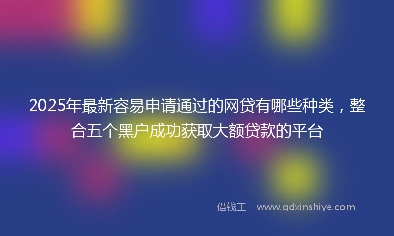 2025年最新容易申请通过的网贷有哪些种类，整合五个黑户成功获取大额贷款的平台
