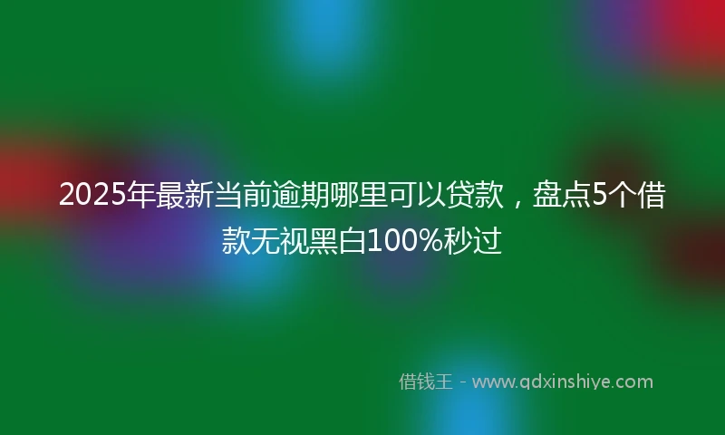 2025年最新当前逾期哪里可以贷款，盘点5个借款无视黑白100%秒过