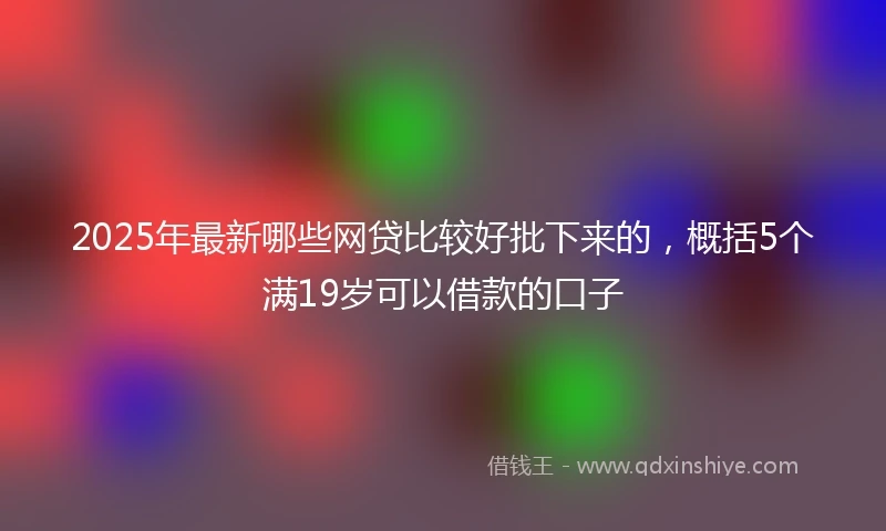 2025年最新哪些网贷比较好批下来的，概括5个满19岁可以借款的口子