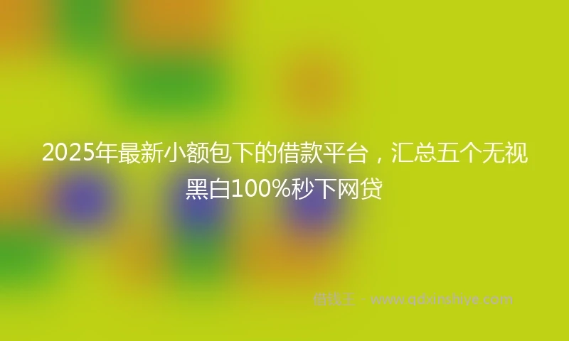 2025年最新小额包下的借款平台，汇总五个无视黑白100%秒下网贷