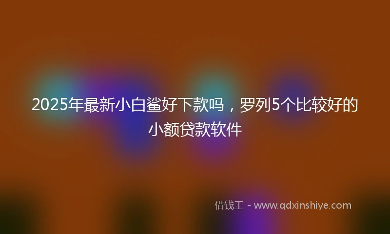 2025年最新小白鲨好下款吗，罗列5个比较好的小额贷款软件