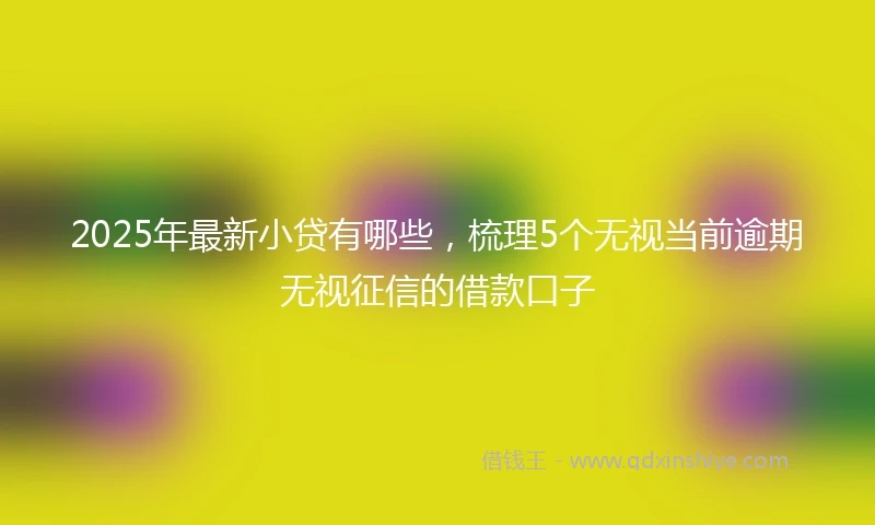 2025年最新小贷有哪些，梳理5个无视当前逾期无视征信的借款口子