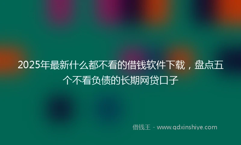 2025年最新什么都不看的借钱软件下载，盘点五个不看负债的长期网贷口子