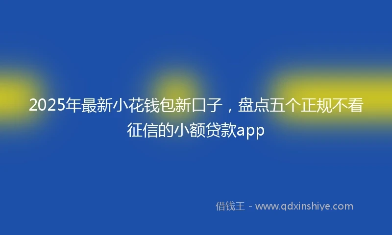 2025年最新小花钱包新口子，盘点五个正规不看征信的小额贷款app