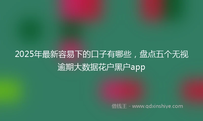 2025年最新容易下的口子有哪些，盘点五个无视逾期大数据花户黑户app