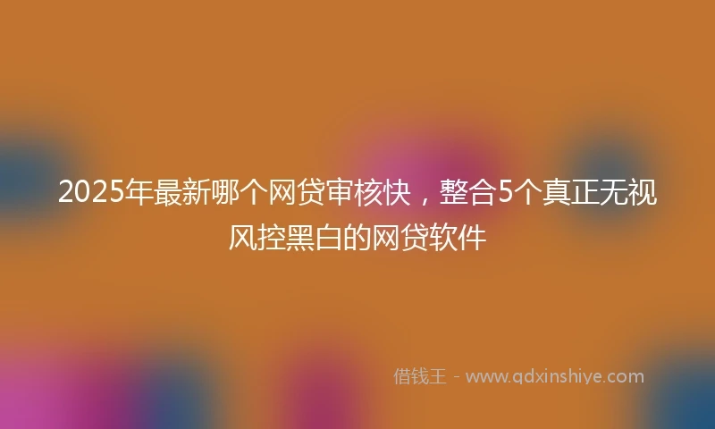 2025年最新哪个网贷审核快，整合5个真正无视风控黑白的网贷软件