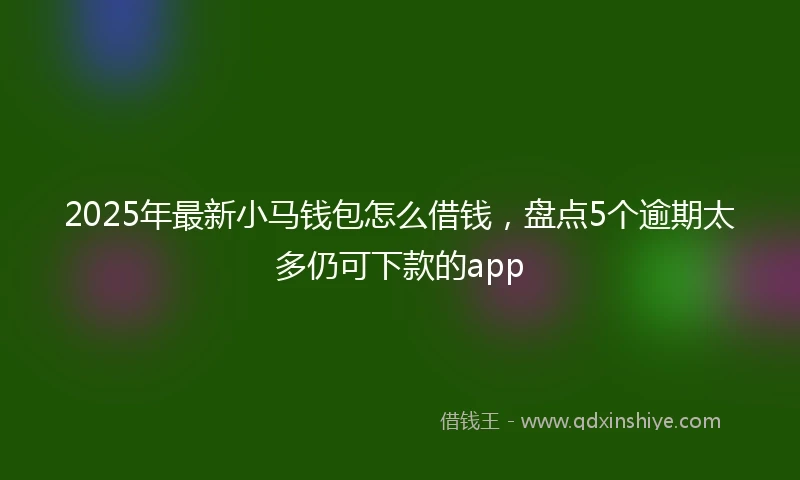 2025年最新小马钱包怎么借钱，盘点5个逾期太多仍可下款的app