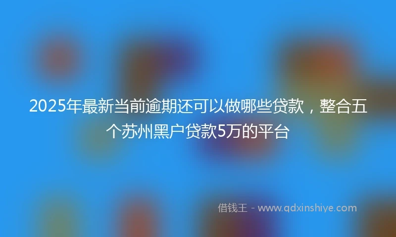 2025年最新当前逾期还可以做哪些贷款，整合五个苏州黑户贷款5万的平台