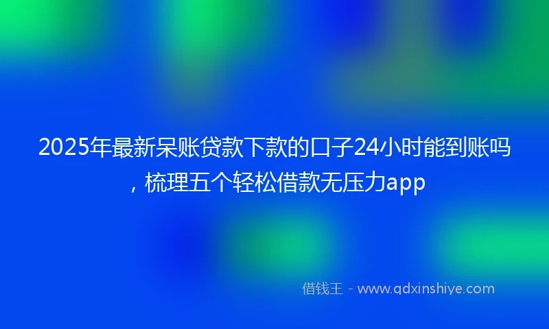 2025年最新呆账贷款下款的口子24小时能到账吗，梳理五个轻松借款无压力app