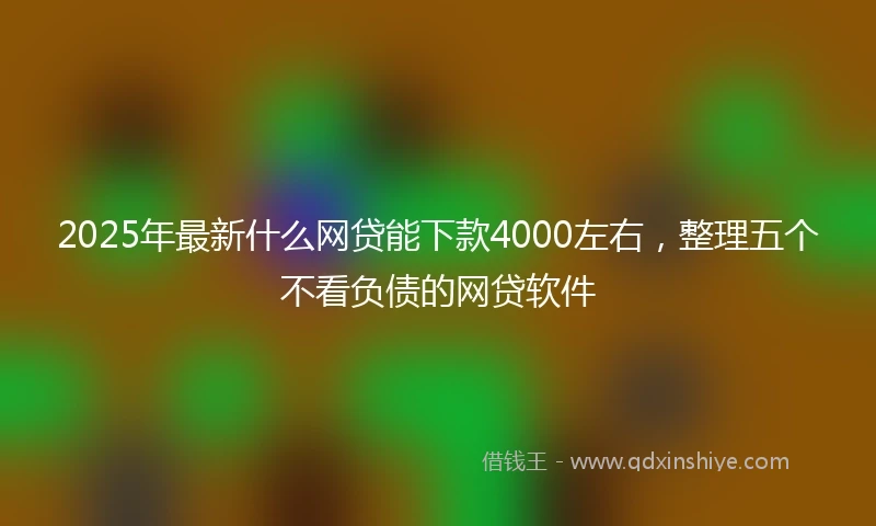 2025年最新什么网贷能下款4000左右，整理五个不看负债的网贷软件