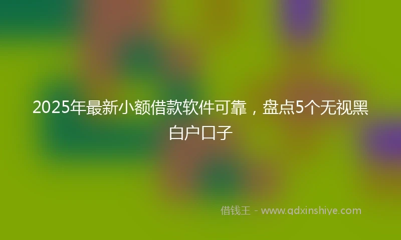 2025年最新小额借款软件可靠，盘点5个无视黑白户口子