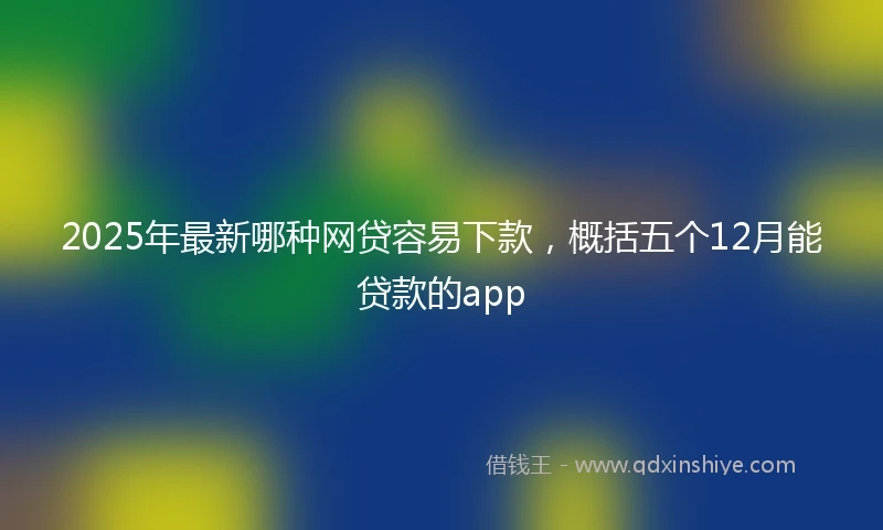 2025年最新哪种网贷容易下款，概括五个12月能贷款的app