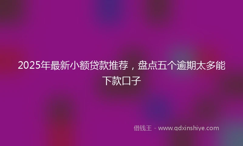 2025年最新小额贷款推荐，盘点五个逾期太多能下款口子