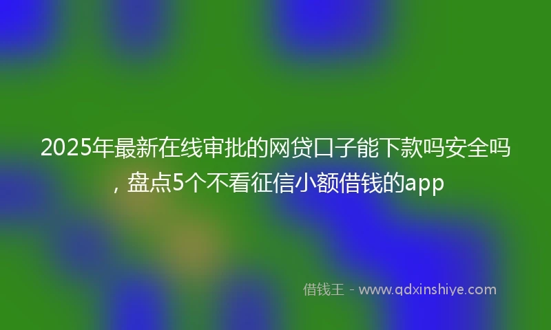 2025年最新在线审批的网贷口子能下款吗安全吗，盘点5个不看征信小额借钱的app