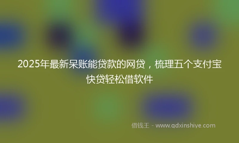 2025年最新呆账能贷款的网贷，梳理五个支付宝快贷轻松借软件