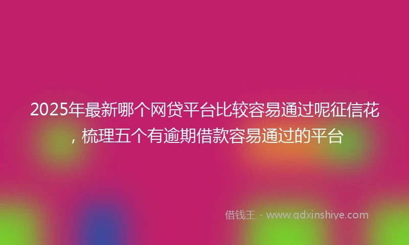 2025年最新哪个网贷平台比较容易通过呢征信花，梳理五个有逾期借款容易通过的平台