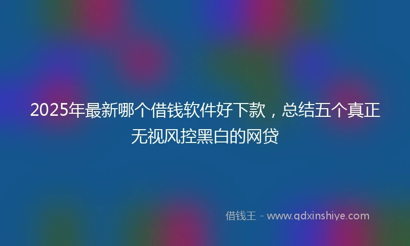 2025年最新哪个借钱软件好下款，总结五个真正无视风控黑白的网贷