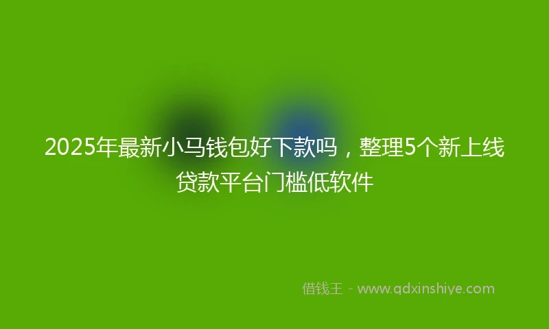 2025年最新小马钱包好下款吗，整理5个新上线贷款平台门槛低软件
