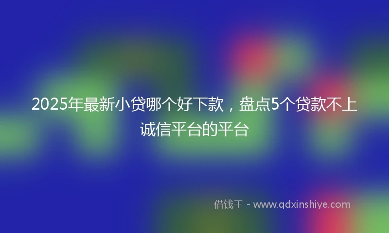 2025年最新小贷哪个好下款，盘点5个贷款不上诚信平台的平台