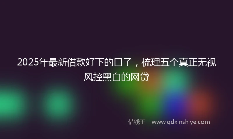 2025年最新借款好下的口子，梳理五个真正无视风控黑白的网贷