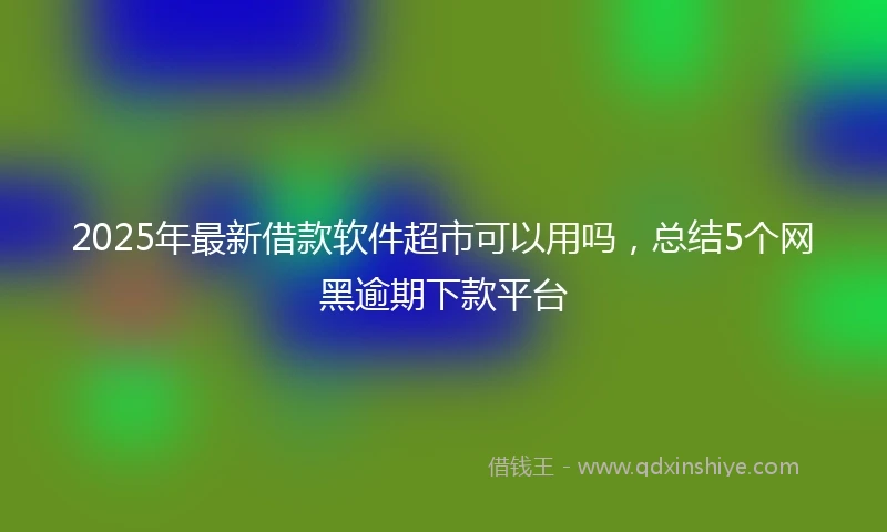 2025年最新借款软件超市可以用吗，总结5个网黑逾期下款平台