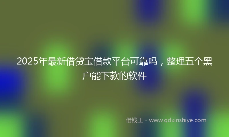 2025年最新借贷宝借款平台可靠吗，整理五个黑户能下款的软件