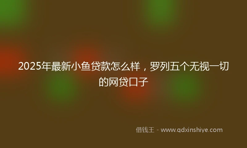 2025年最新小鱼贷款怎么样，罗列五个无视一切的网贷口子