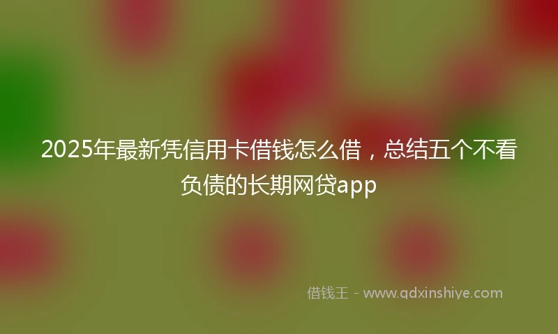 2025年最新凭信用卡借钱怎么借，总结五个不看负债的长期网贷app