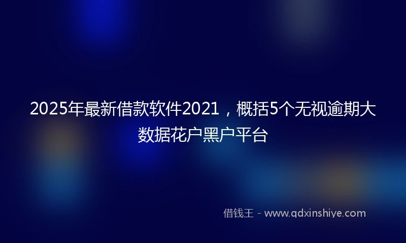 2025年最新借款软件2021，概括5个无视逾期大数据花户黑户平台