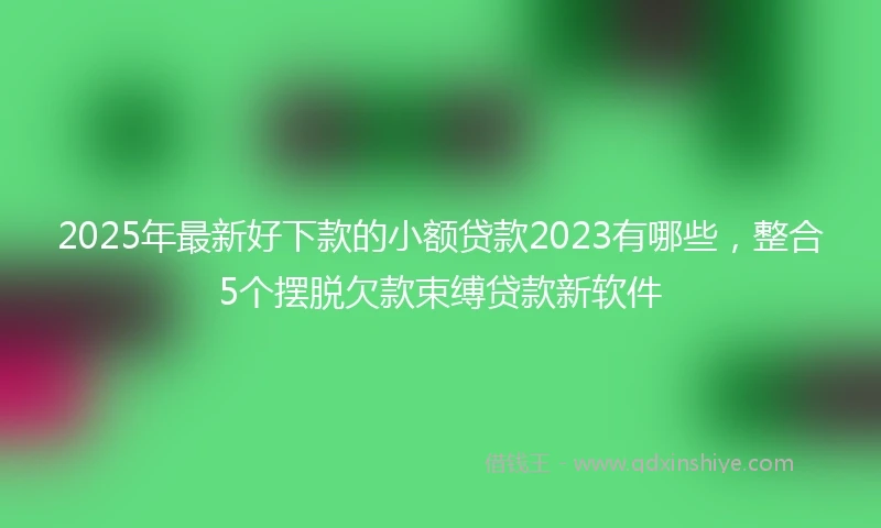 2025年最新好下款的小额贷款2023有哪些，整合5个摆脱欠款束缚贷款新软件