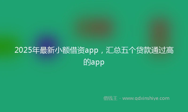 2025年最新小额借资app，汇总五个贷款通过高的app