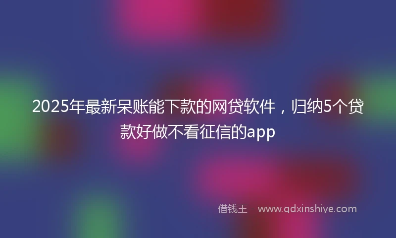 2025年最新呆账能下款的网贷软件，归纳5个贷款好做不看征信的app