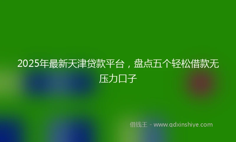 2025年最新天津贷款平台，盘点五个轻松借款无压力口子