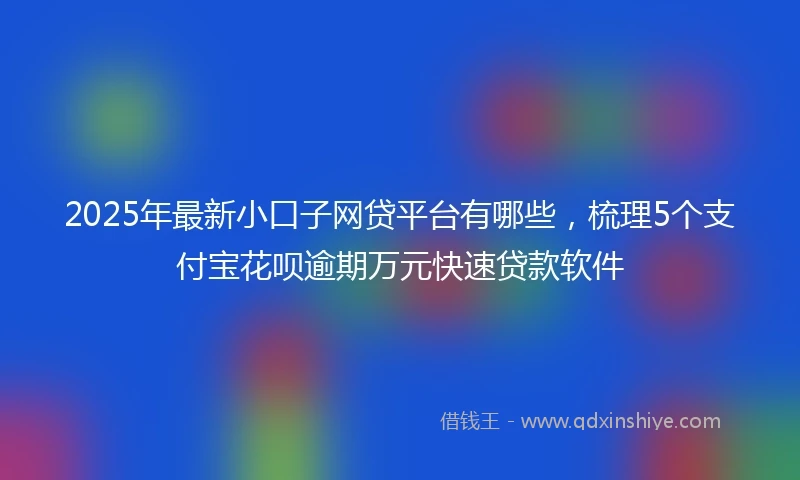 2025年最新小口子网贷平台有哪些，梳理5个支付宝花呗逾期万元快速贷款软件