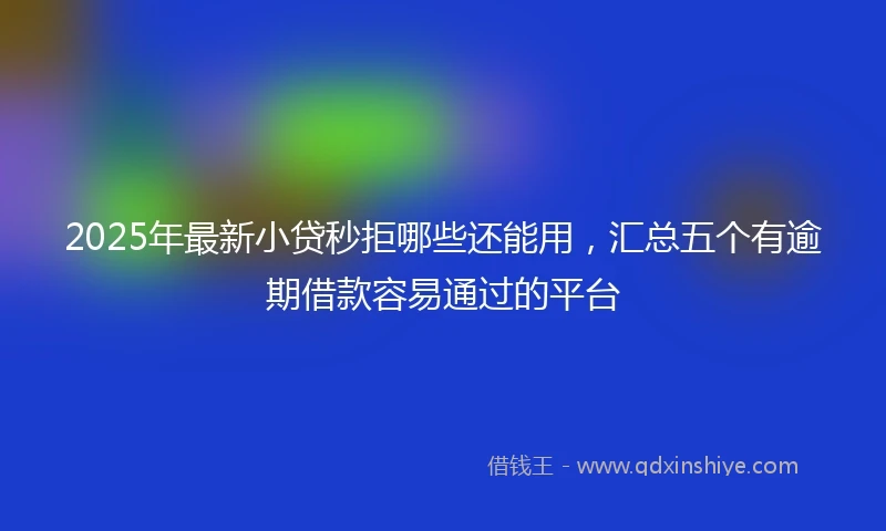 2025年最新小贷秒拒哪些还能用，汇总五个有逾期借款容易通过的平台