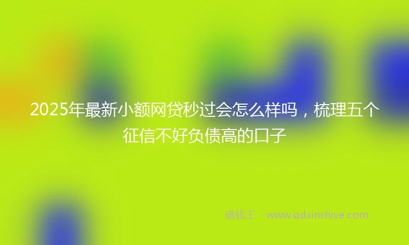 2025年最新小额网贷秒过会怎么样吗，梳理五个征信不好负债高的口子