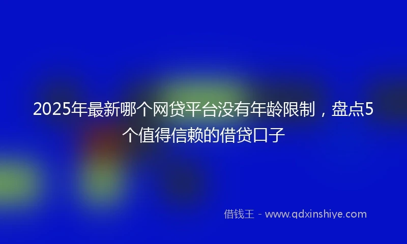 2025年最新哪个网贷平台没有年龄限制，盘点5个值得信赖的借贷口子