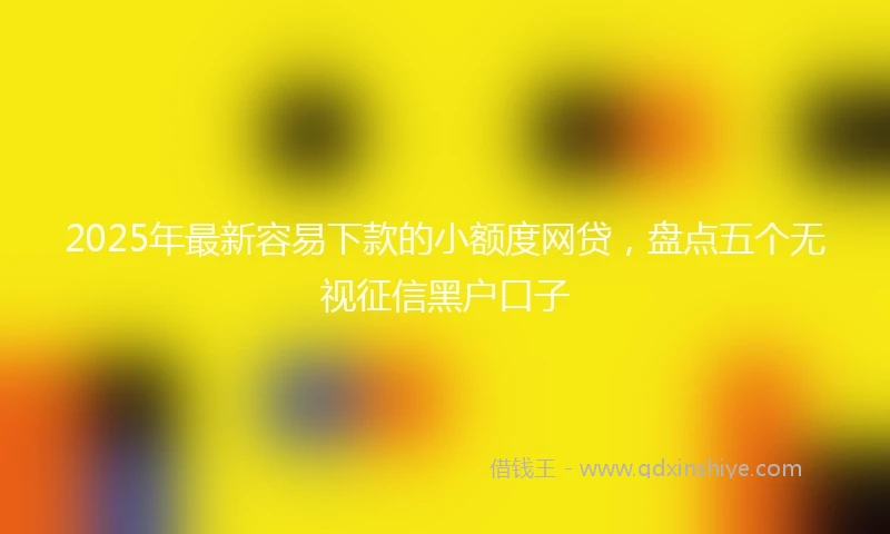 2025年最新容易下款的小额度网贷，盘点五个无视征信黑户口子