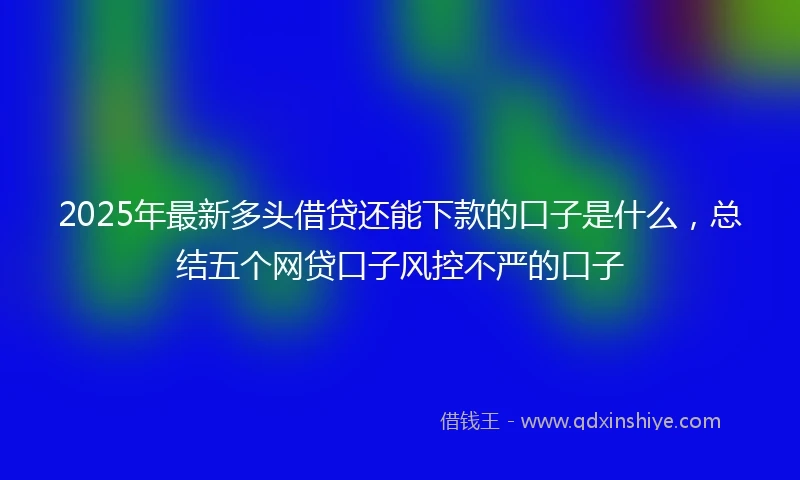 2025年最新多头借贷还能下款的口子是什么，总结五个网贷口子风控不严的口子